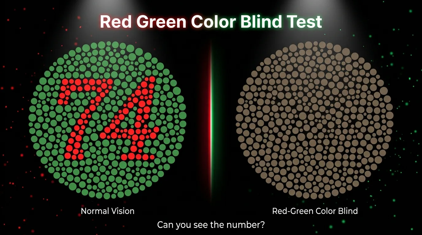 Red Green Color Blind Test: Types, Symptoms, and How It Works
