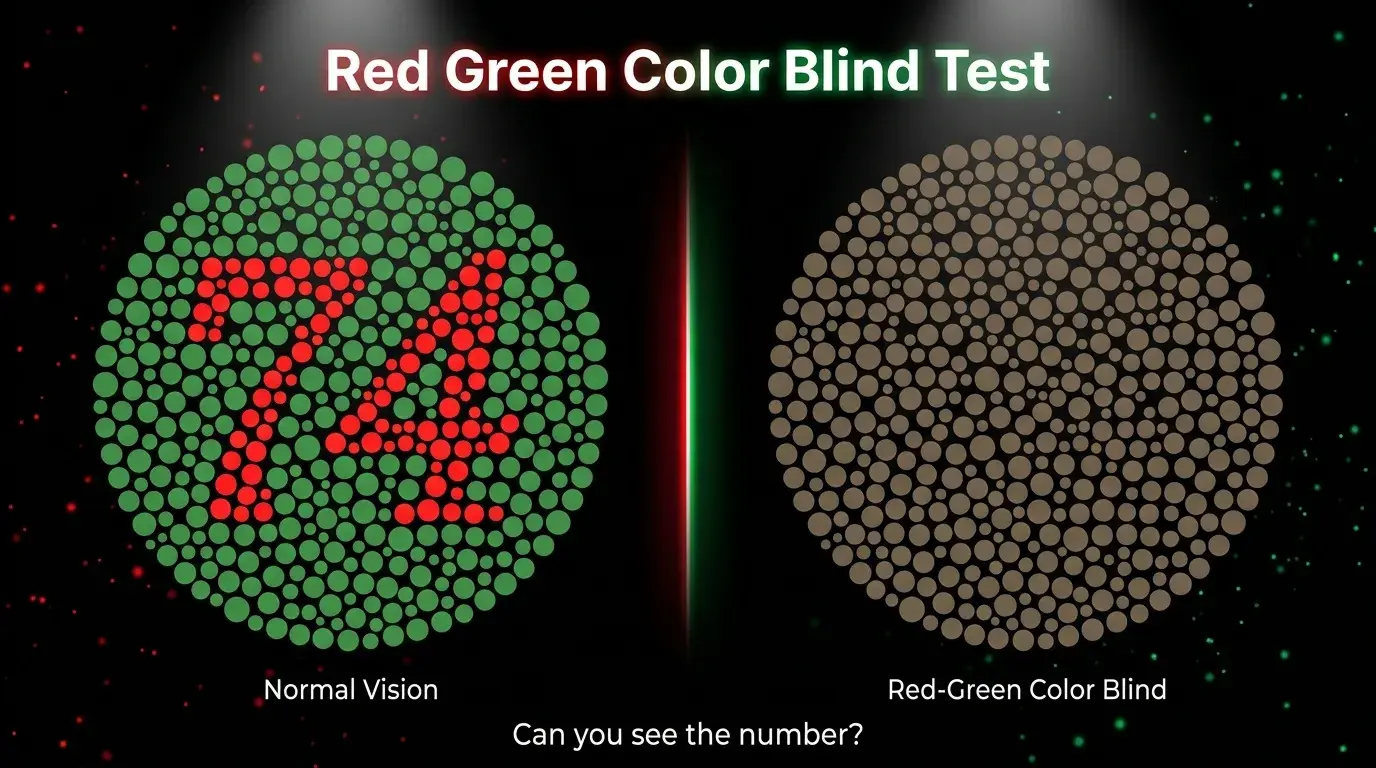 Red Green Color Blind Test: Types, Symptoms, and How It Works